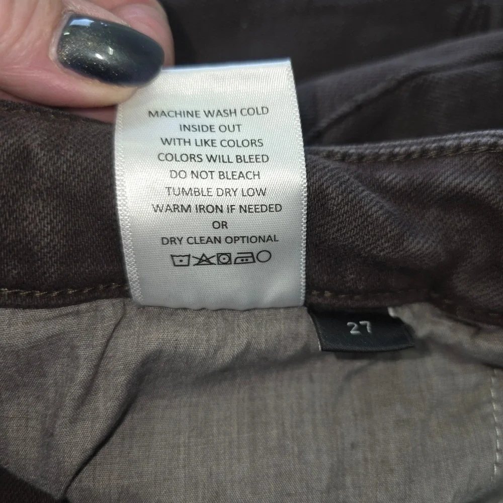 Flying Monkey Women's Brown Stretch Denim Jeans SZ 27‎ Mid Rise Straight/Bootcut